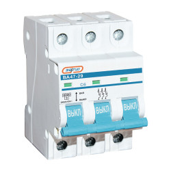 Автоматический выключатель Энергия ВА 47-29 3P 6A / Е0301-0095